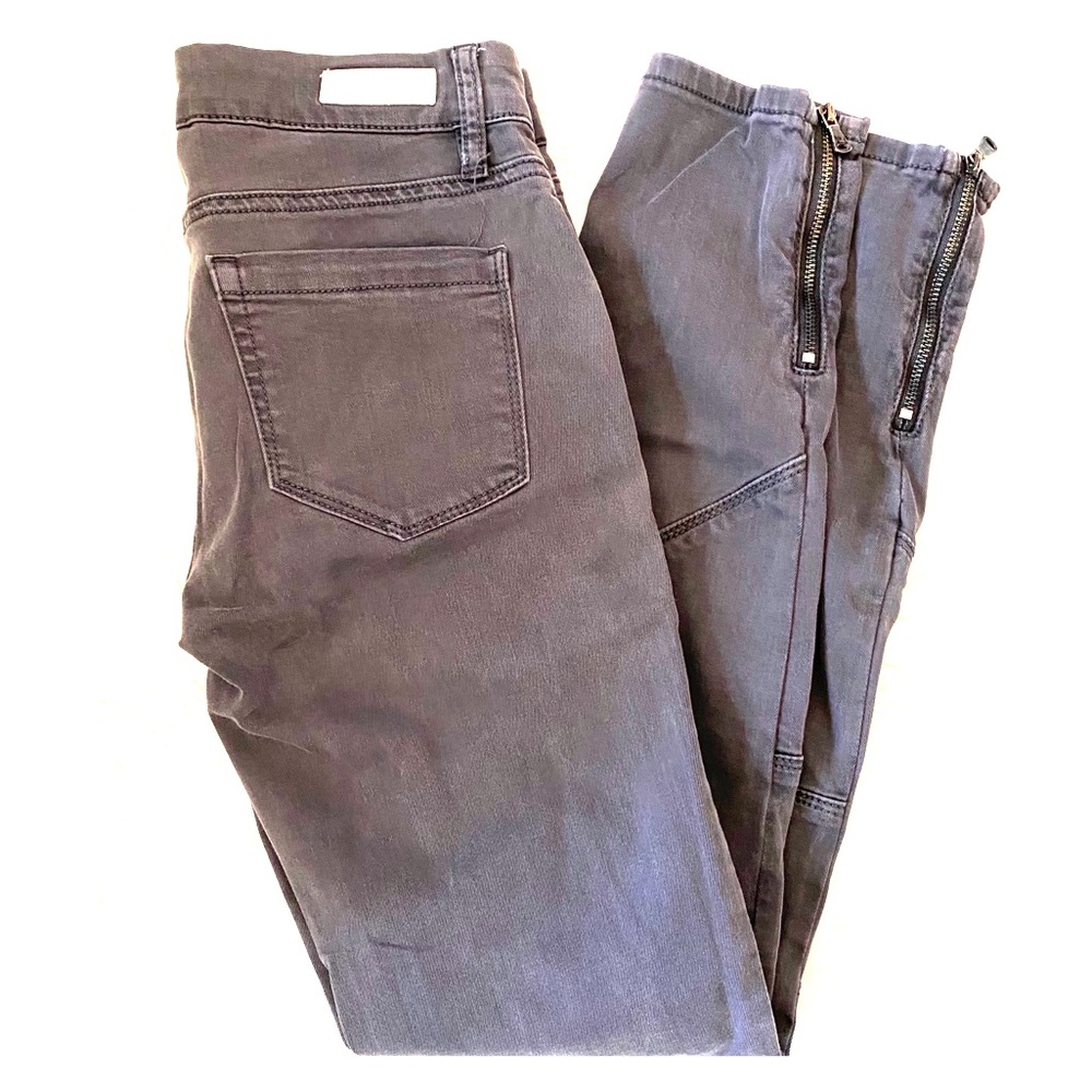 BLANCNYC Skinny Classique Grey Zipper Jean (Sz 25)